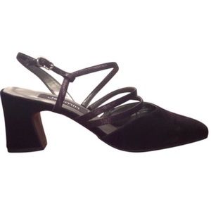 Jasmin Diamonds Black Velvet Heels